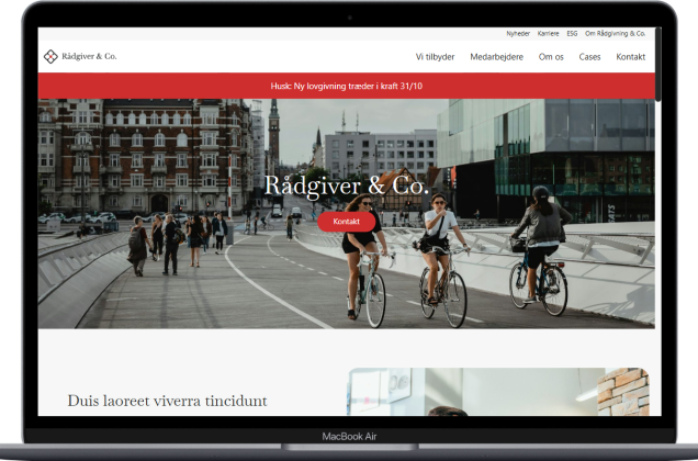 Hjemmeside til rådgiver og konsulent